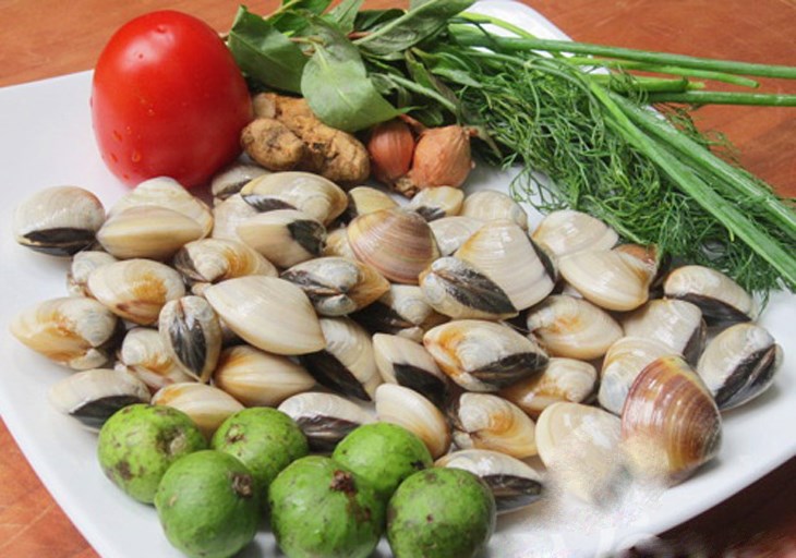 Nguyên liệu món ăn uống 3 phương pháp làm cho món canh nghêu (nghêu) thổi nấu chua