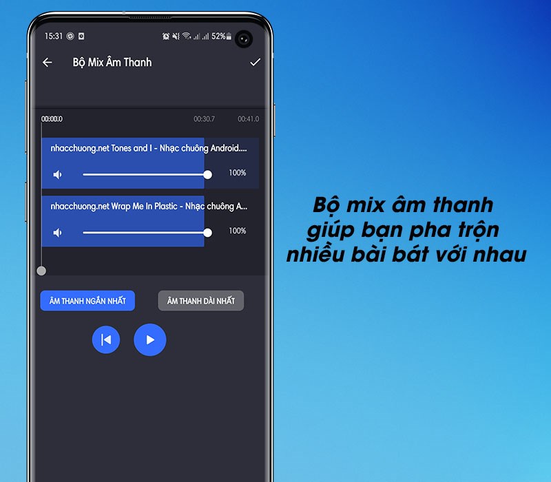 Bộ mix âm thanh giúp bạn pha trộn nhiều bài bát với nhau.