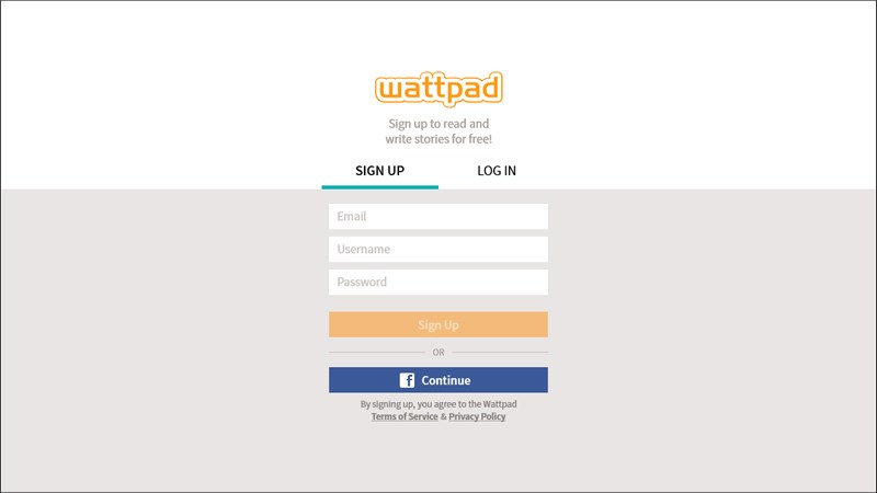 Đăng nhập và sử dụng Wattpad