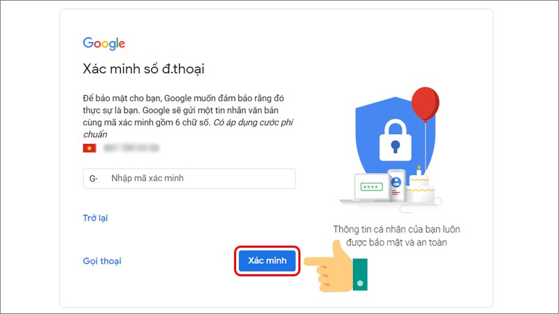 Nhập m&atilde; x&aacute;c minh 