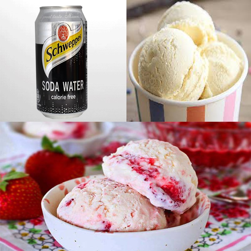 Chuẩn bị nguyên liệu làm Soda kem dâu