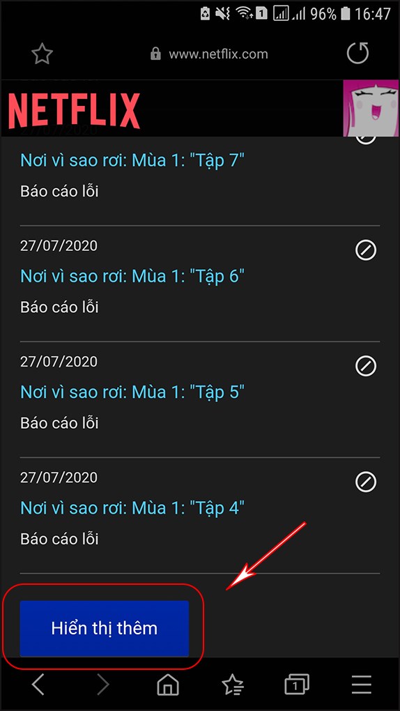 Chọn Hiển thị th&ecirc;m để xem được nhiều hơn