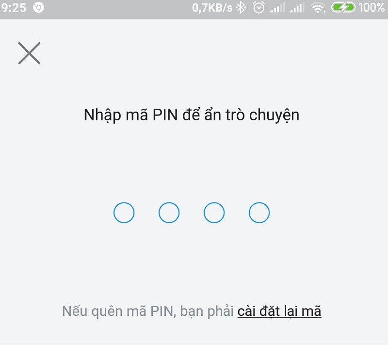 Nhập mã pin