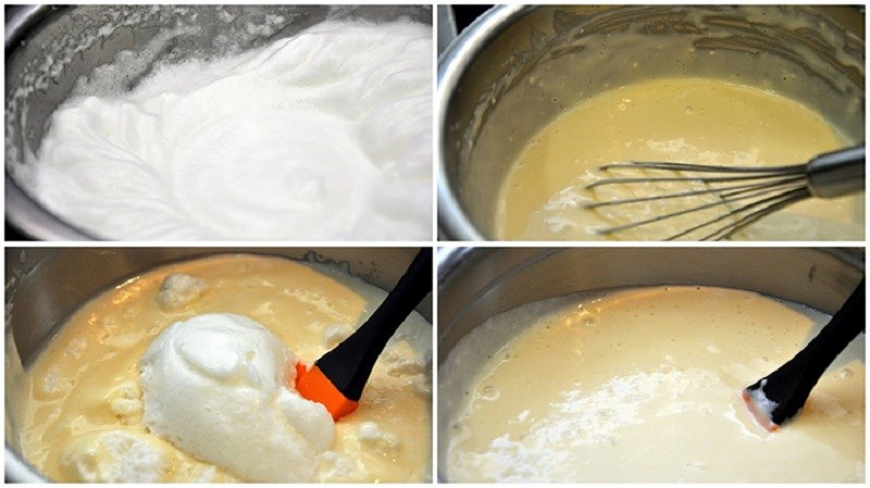 Kỹ thuật trộn bột cơ bản của Phương ph&aacute;p Sponge/genoise method