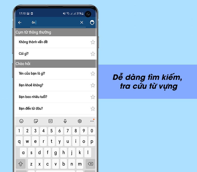 Dễ d&agrave;ng t&igrave;m kiếm bằng, tra cứu từ vựng