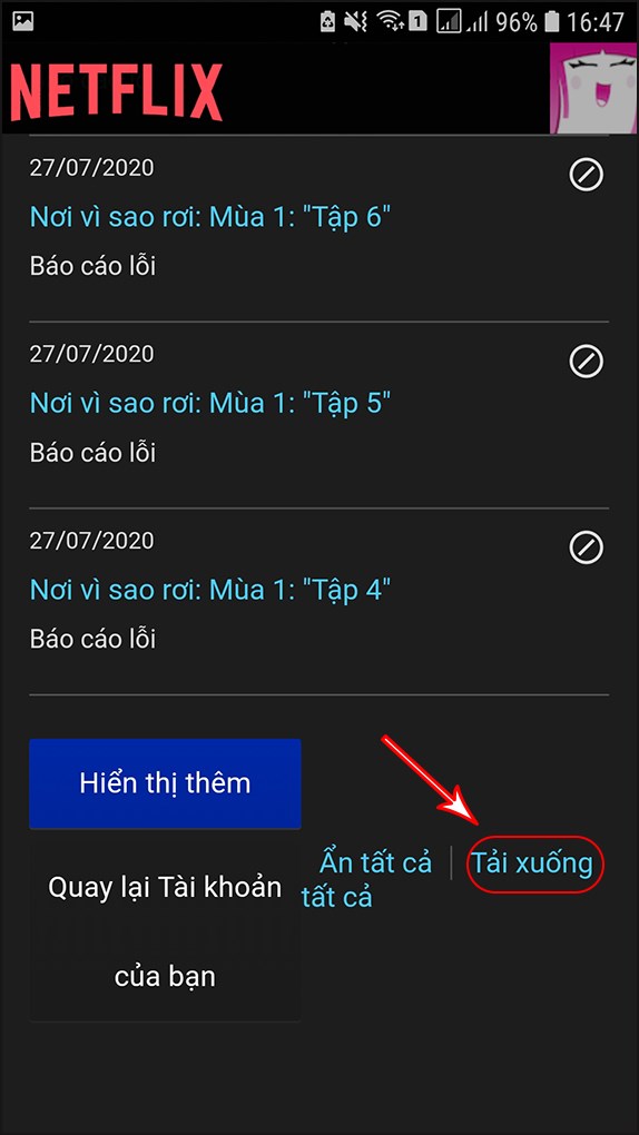 Để tải danh s&aacute;ch xuống dưới dạng trang t&iacute;nh, chọn Tải xuống tất cả ở dưới c&ugrave;ng của trang