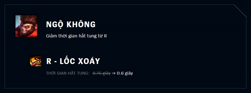 Giảm sức mạnh Ngộ Kh&ocirc;ng