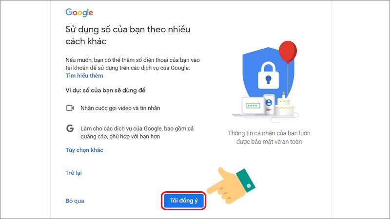 Đọc điều khoản v&agrave; x&aacute;c nhậ T&ocirc;i đồng &yacute;