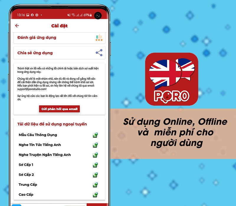 Sử dụng Online, Offline v&agrave; miễn ph&iacute; cho người d&ugrave;ng