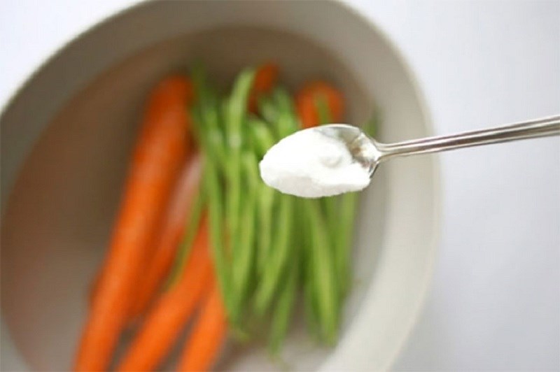 Add salt to boiled water for vegetables