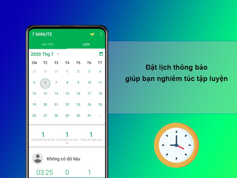 Đặt lịch thông báo giúp bạn nghiêm túc tập luyện