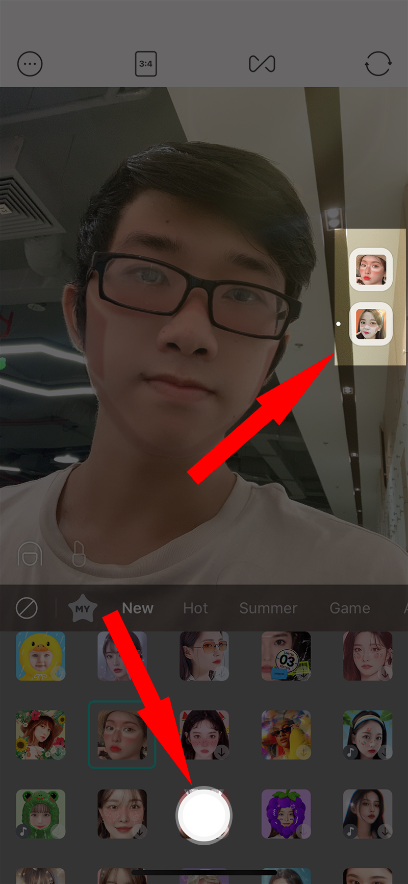 app chụp ảnh đeo k&iacute;nh ch&aacute;y nắng