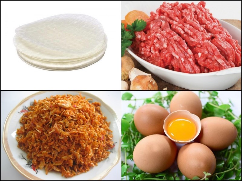 Nguyên liệu món ăn bánh tráng nướng
