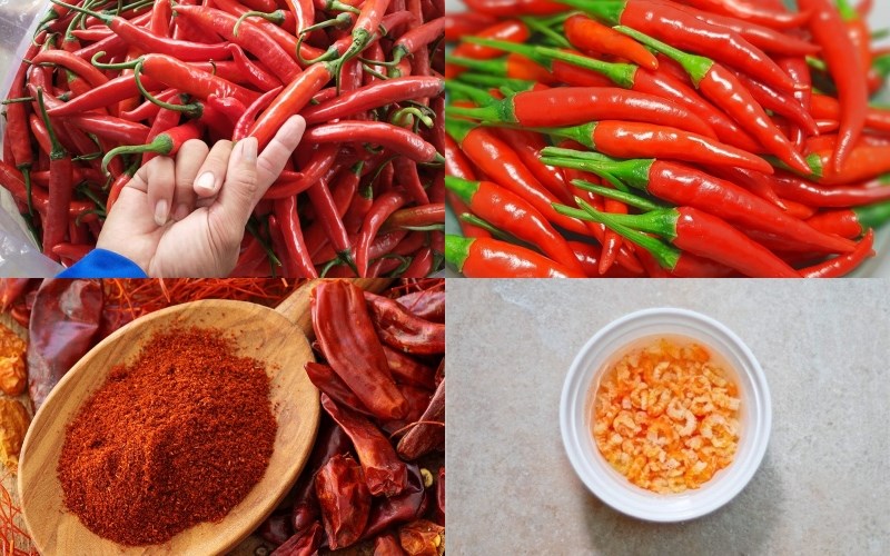 Nguyên liệu món ăn ớt sa tế