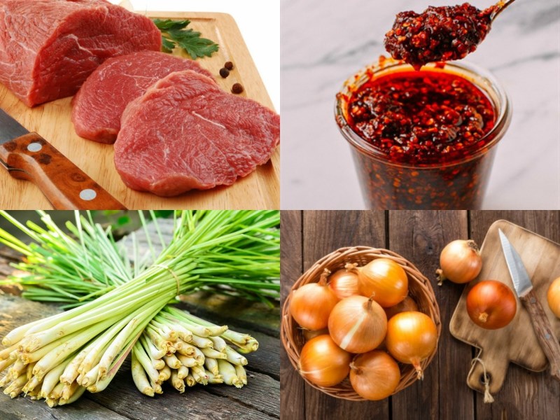 Nguyên liệu món ăn uống trườn nhúng ớt