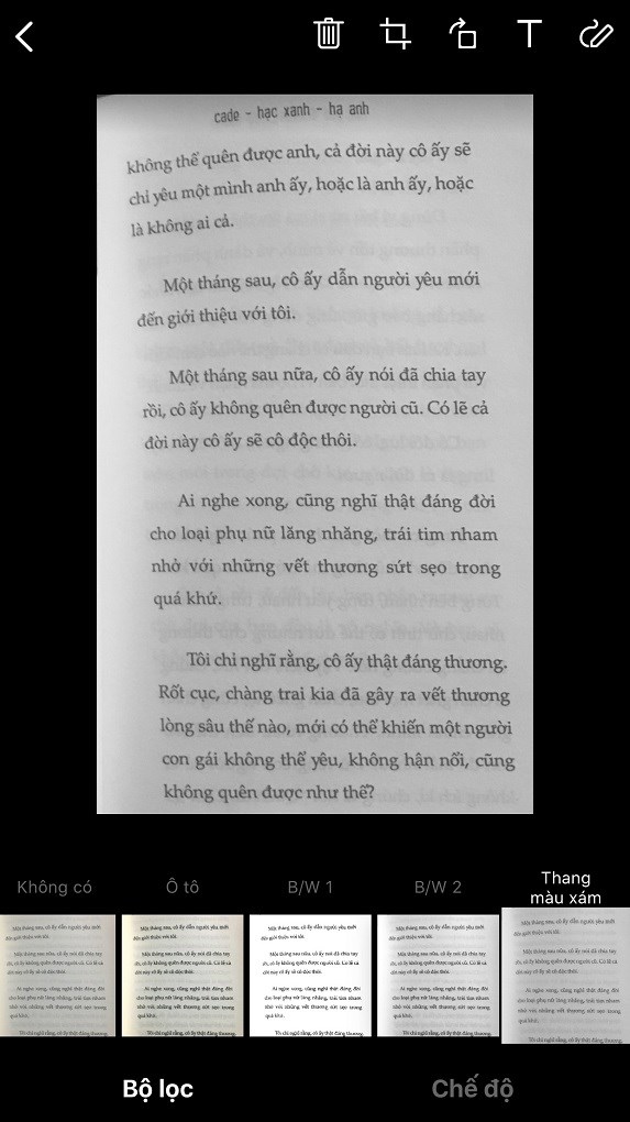 bộ lọc thang độ xám