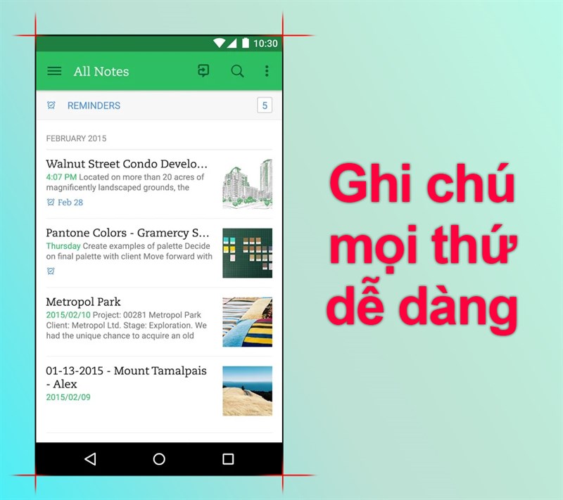 Viết và thu thập các thông tin bạn quan tâm trên Evernote