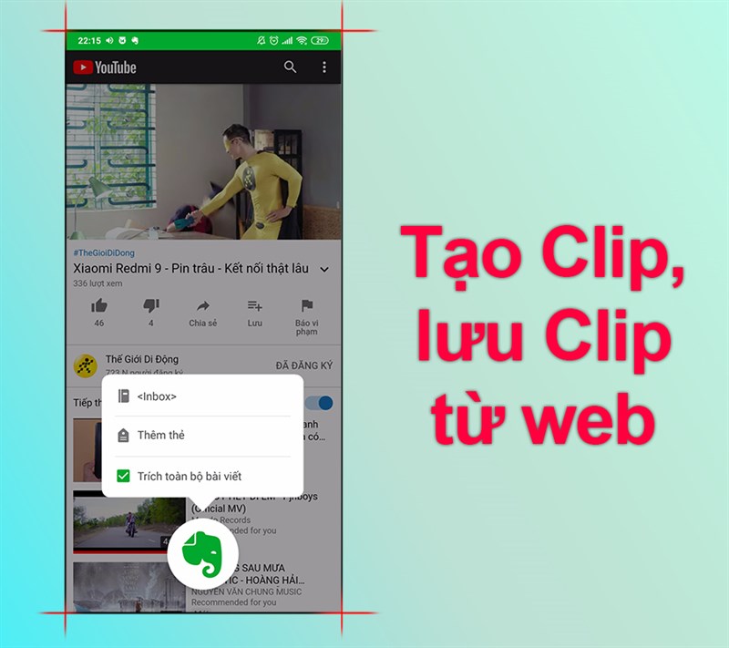 Tạo Clip hoặc lưu clip từ web