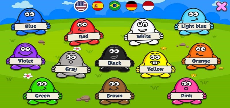 Học tên gọi các màu sắc bằng nhiều ngôn ngữ khác nhau
