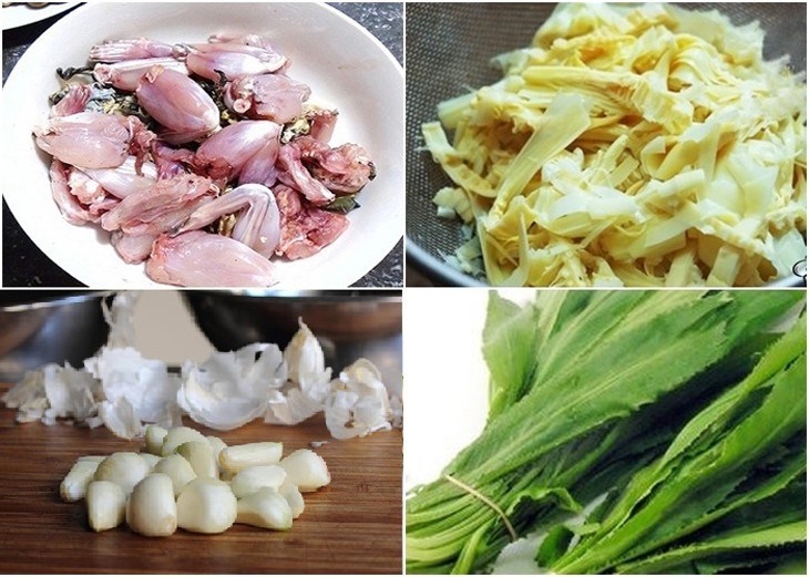 Nguyên liệu món ăn 3 cách làm ếch xào
