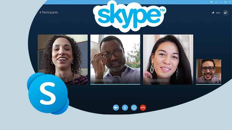 Dùng Skype để họp hành, học tập online