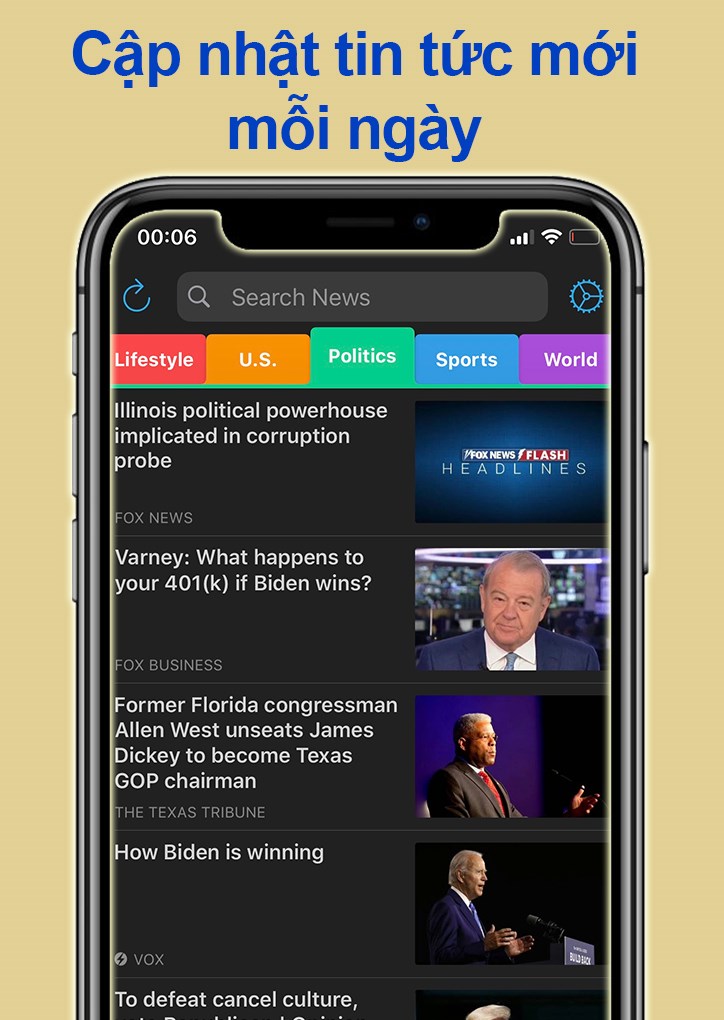 Cập nhật tin tức mới mỗi ng&agrave;y