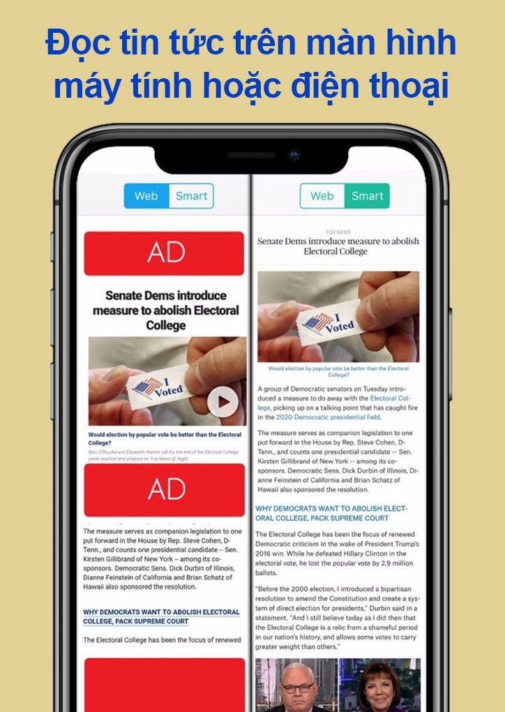 T&ugrave;y chỉnh đọc tin tức tr&ecirc;n m&agrave;n h&igrave;nh m&aacute;y t&iacute;nh hoặc điện thoại