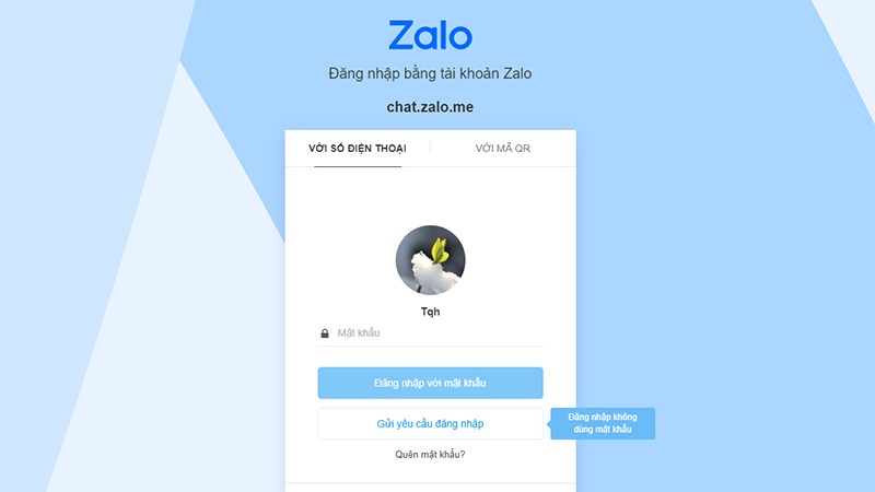 My login zalo trn tnh zalo chat nhp Cách đăng