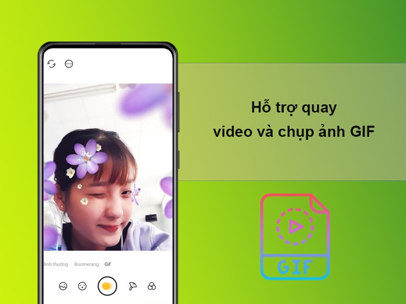 Hỗ trợ quay video v&agrave; chụp ảnh GIF