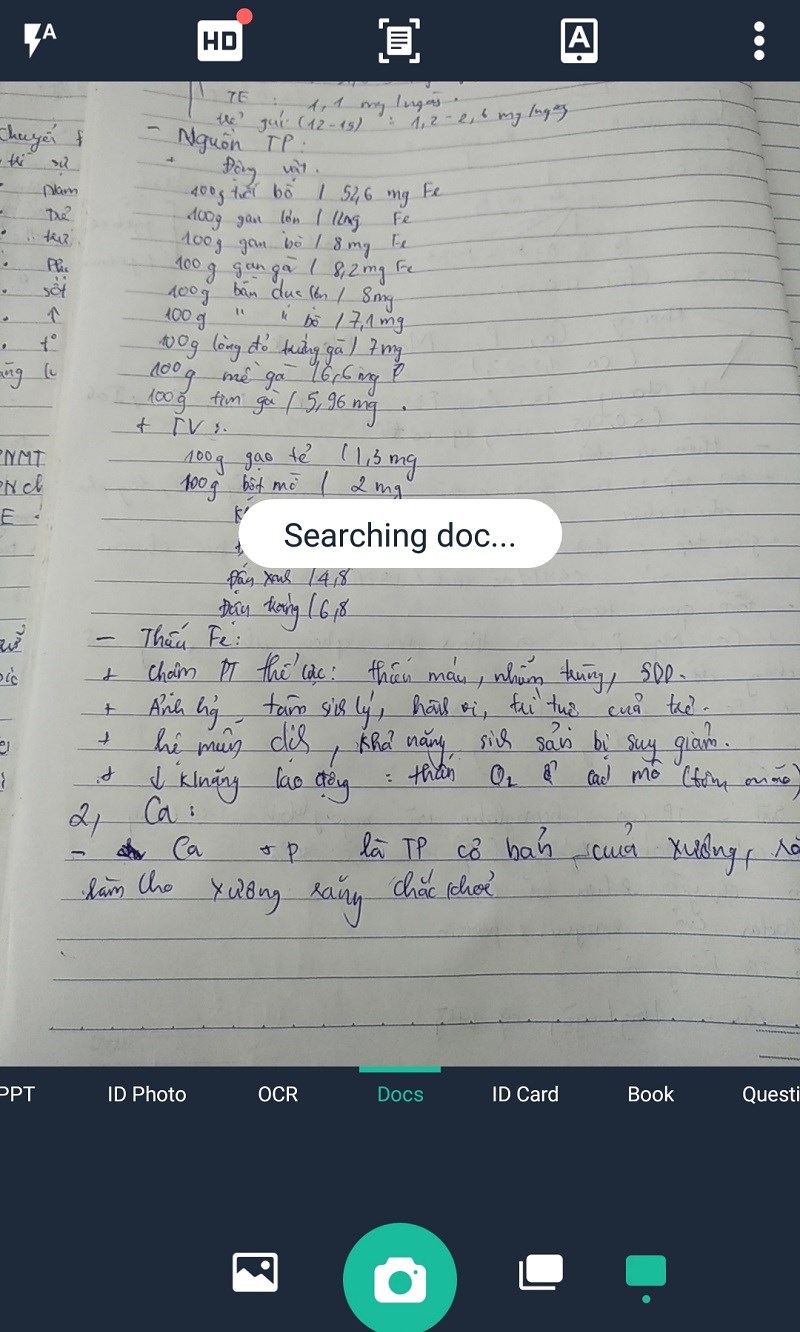 Trên màn hình scan, có 3 dạng scan, bạn có thể chọn vào từng loại tùy theo nhu cầu sử dụng