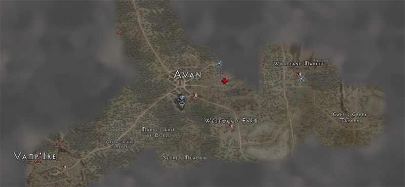 Một góc bản đồ trong Vampire's Fall: Origins RPG