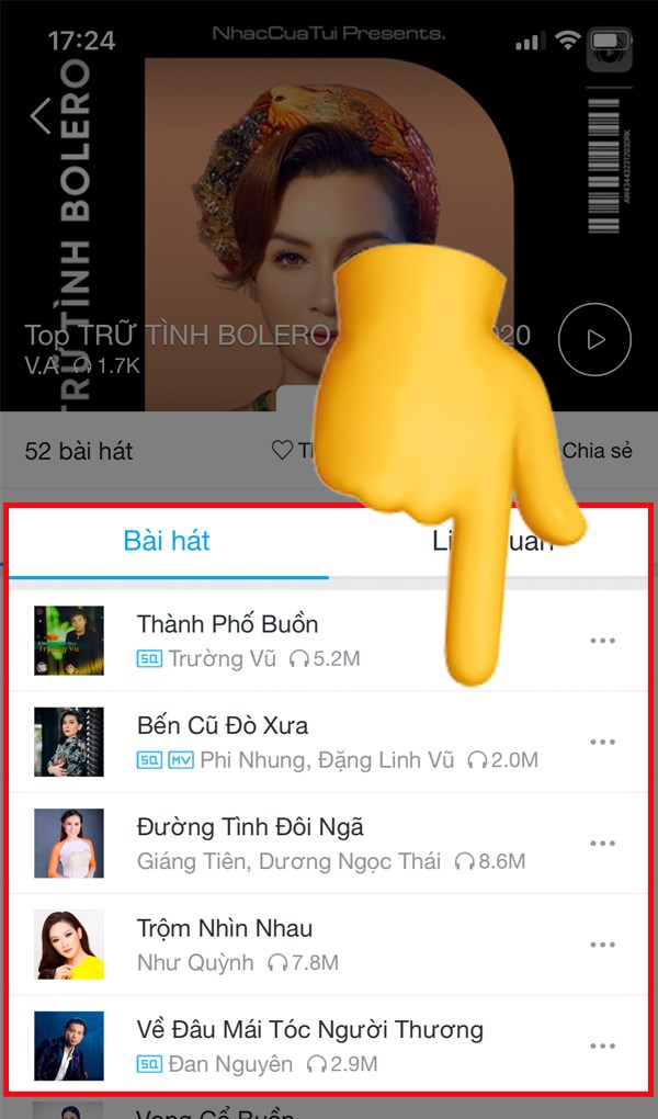 c&oacute; nhiều b&agrave;i h&aacute;t gợi &yacute;