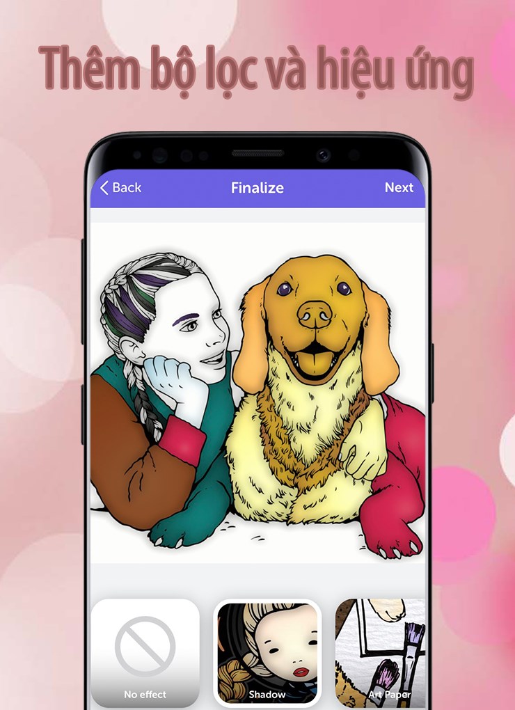 Th&ecirc;m hiệu ứng v&agrave; bộ lọc m&agrave;u v&agrave;o tranh