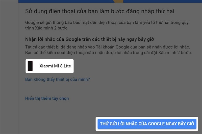 Đặt lời nhắc.