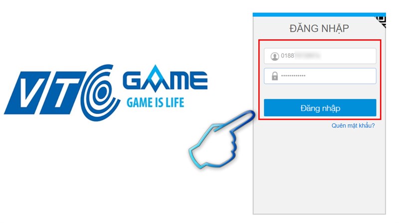 Bước 3: Đăng nhập tài khoản VTC Game.