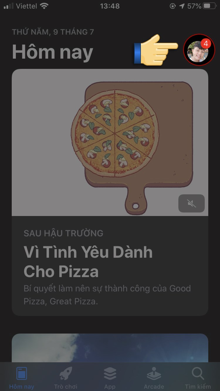 Chọn hình tượng tài khoản