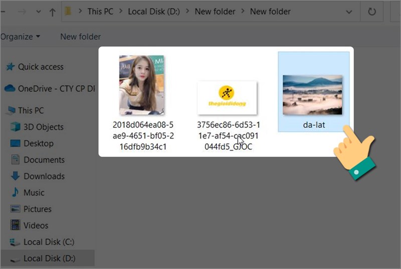 Chọn ảnh cần đăng.
