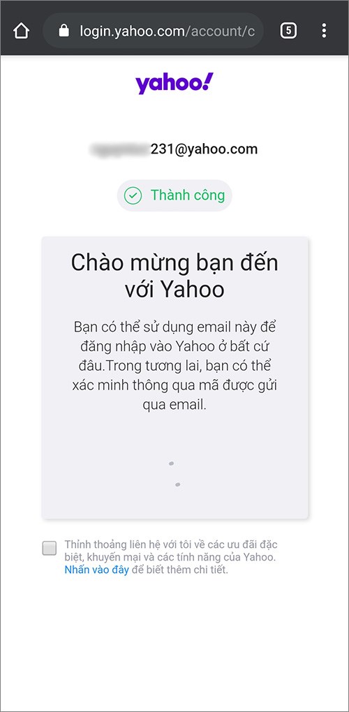 Trải nghiệm Yahoo mail
