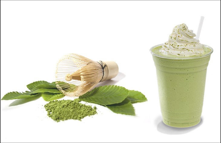 Nguyên liệu món ăn món tráng miệng với matcha trà xanh