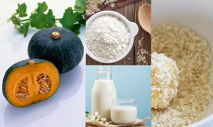 Các nguyên liệu món ăn uống bánh quả bí đỏ chiên xù