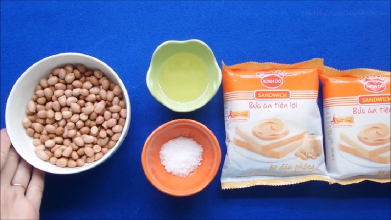 Nguyên liệu món ăn bơ đậu phộng - bơ lạc