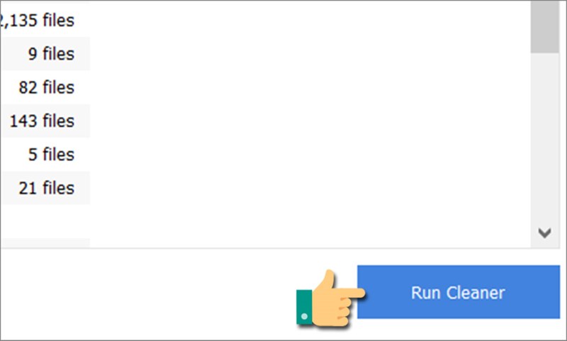 Bạn hãy nhấn vào Run Cleaner.