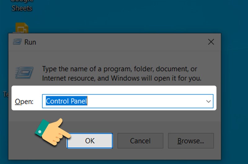 V&agrave;o bảng điều khiển.