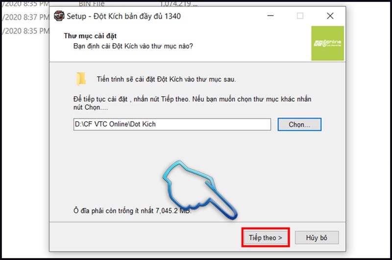 Bước 7: Chọn tiếp theo và tiến hành cài đặt