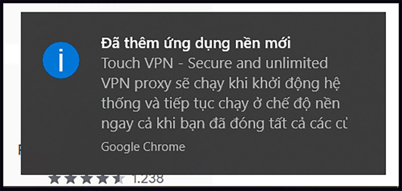 Bước 4:&nbsp;Chrome sẽ thông báo nếu bạn cài đặt thành công.