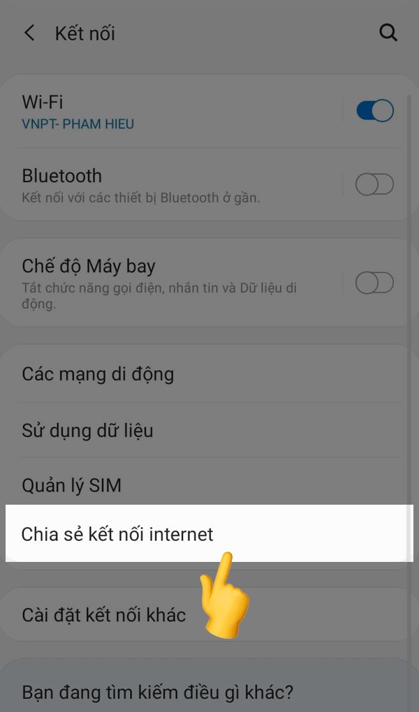 chia sẻ kết nối internet