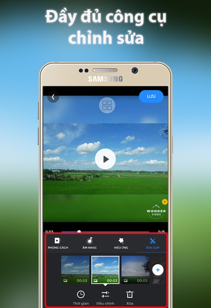 Đầy đủ các công cụ chỉnh sửa video chuyên nghiệp