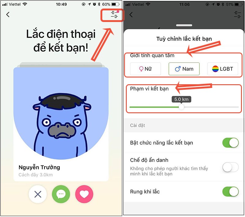 T&ugrave;y chỉnh c&aacute;c lựa chọn để dễ d&agrave;ng t&igrave;m bạn