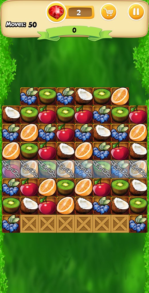 Giao diện m&agrave;n chơi trong Fruit Bump