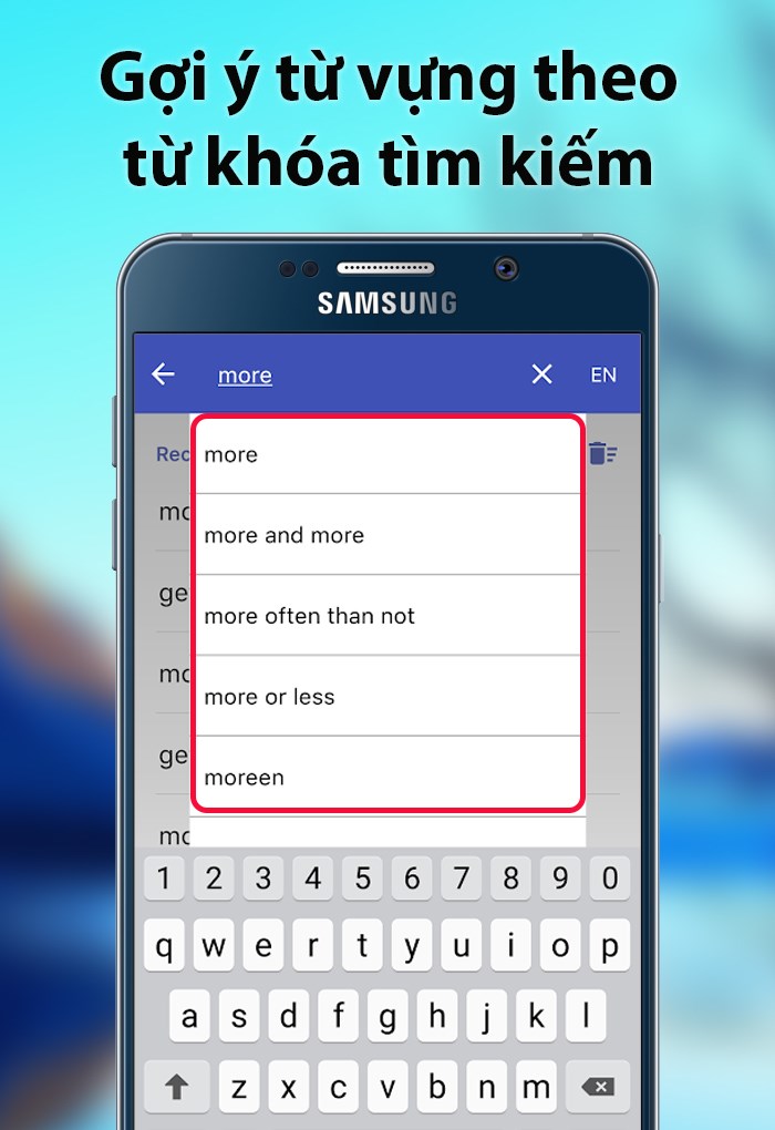 Gợi &yacute; từ vựng khi nhập gi&uacute;p bạn tra cứu nhanh ch&oacute;ng